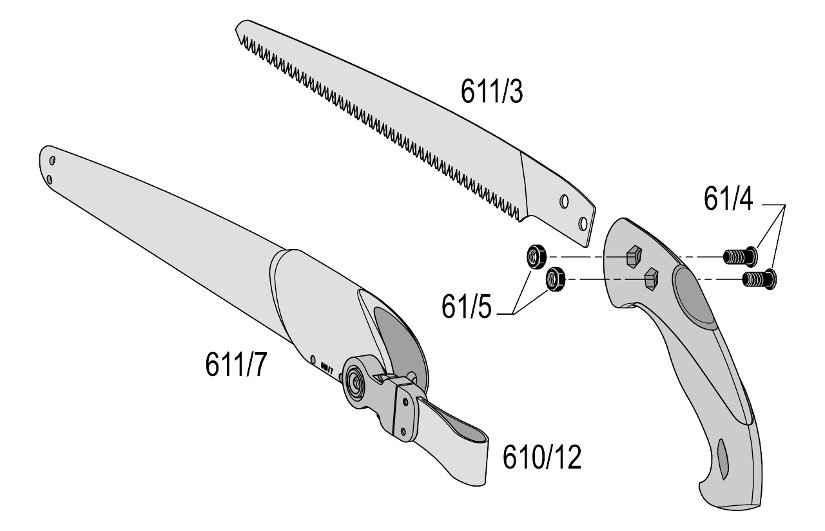 Felco 611 Πριόνι Κλαδέματος Διπλής Κοπής 33 cm - ΑΝΤΑΛΛΑΚΤΙΚΑ